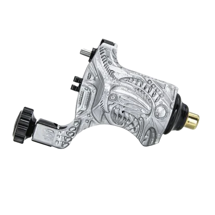 V6 Platinum Hand-Engraved Silver Bio-Mech