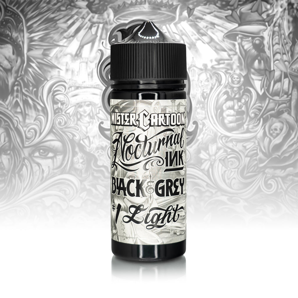 x Mister Cartoon Nocturnal Ink Black & Grey 4oz Ink Set (6 Un