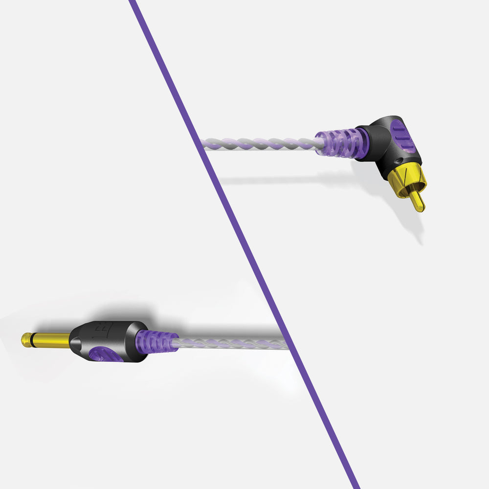 Premium Lightweight 90 Degree RCA Cord - 7 ft.