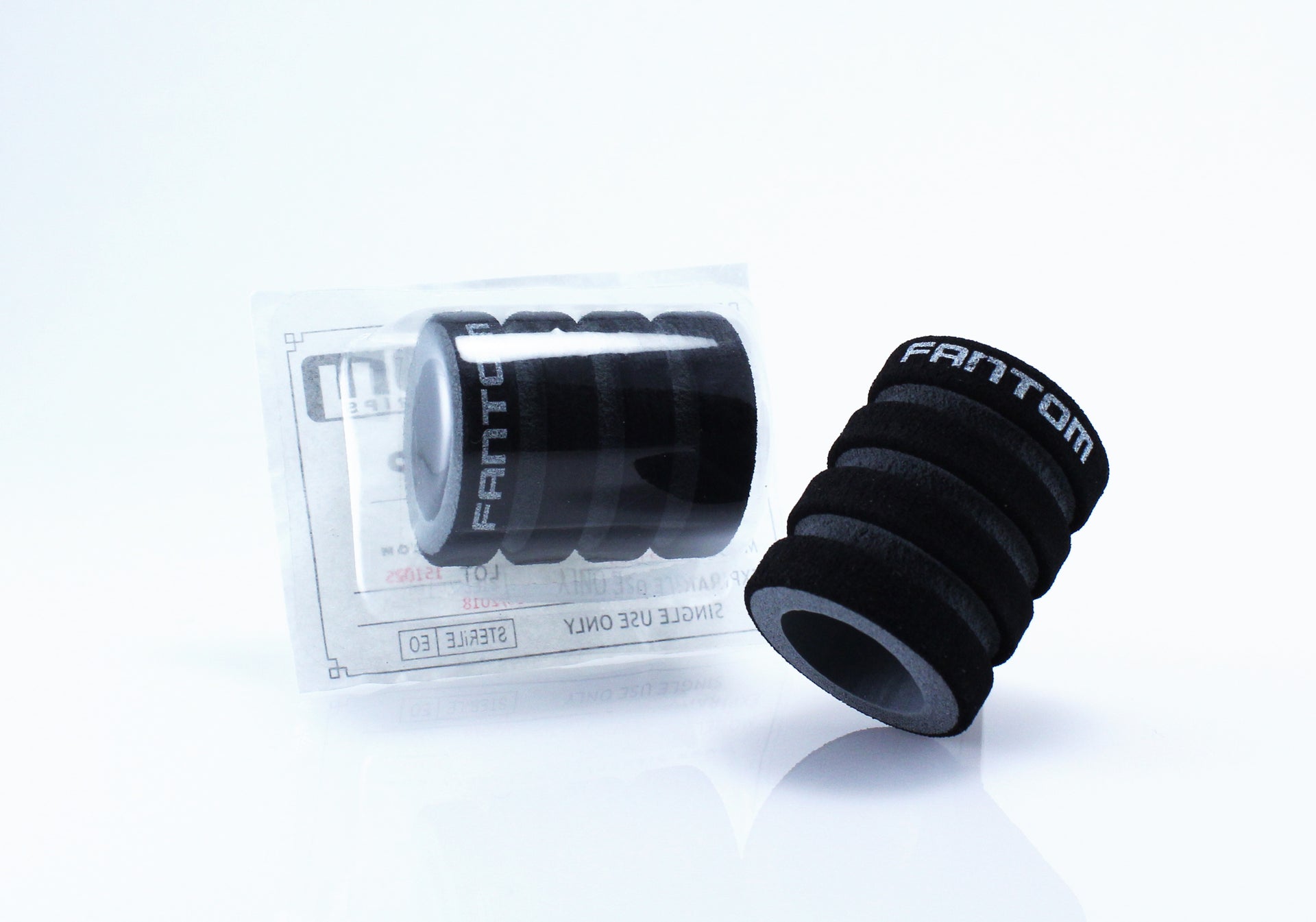 Black and Gray Fantom Foam Grip Covers