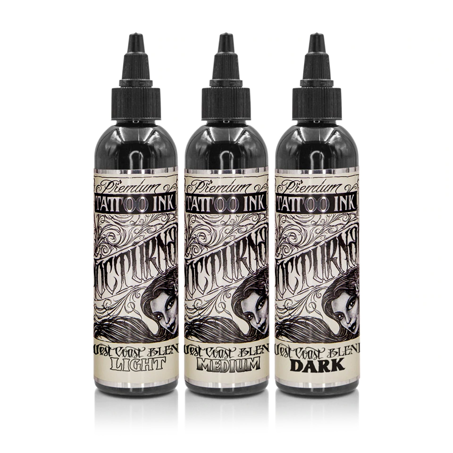Legacy Nocturnal Tattoo Ink - West Coast Blend Set of 3 Bottles