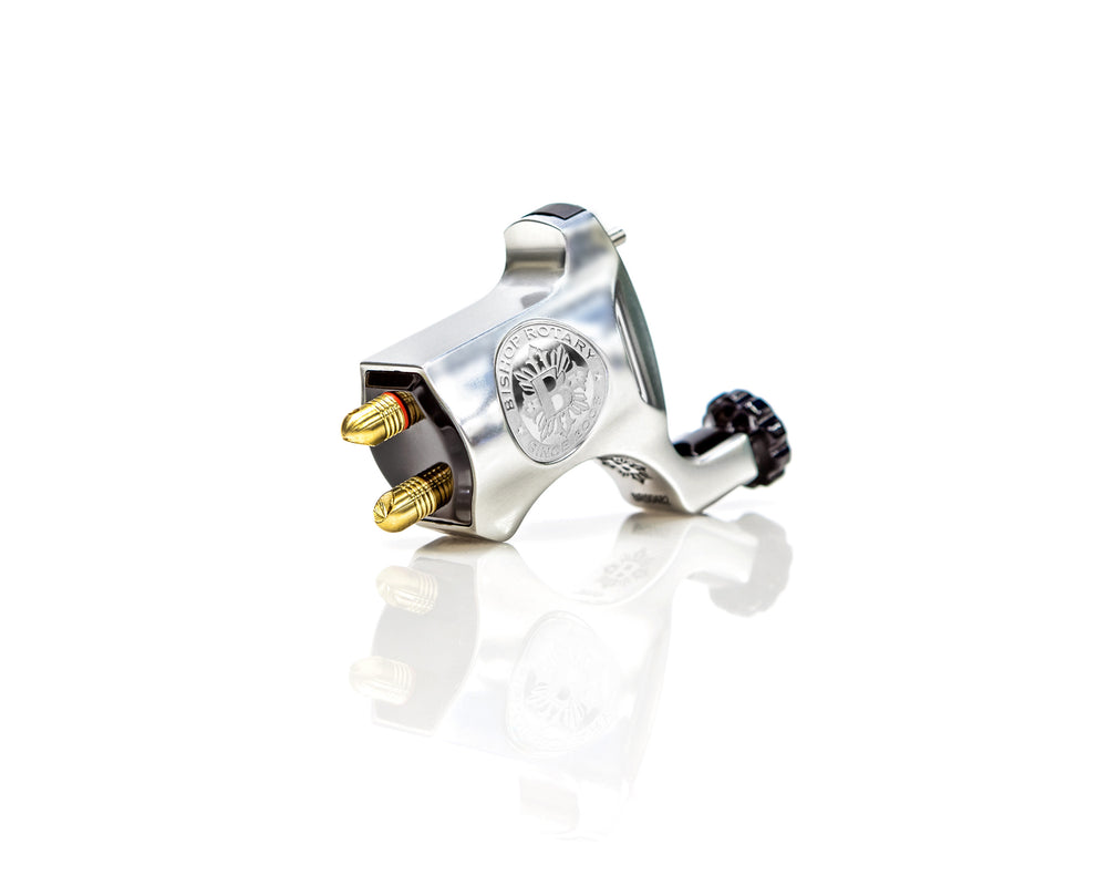 Bishop Rotary V6 タトゥーマシン Platinum Silver - Bishop Rotary Tattoo Machine